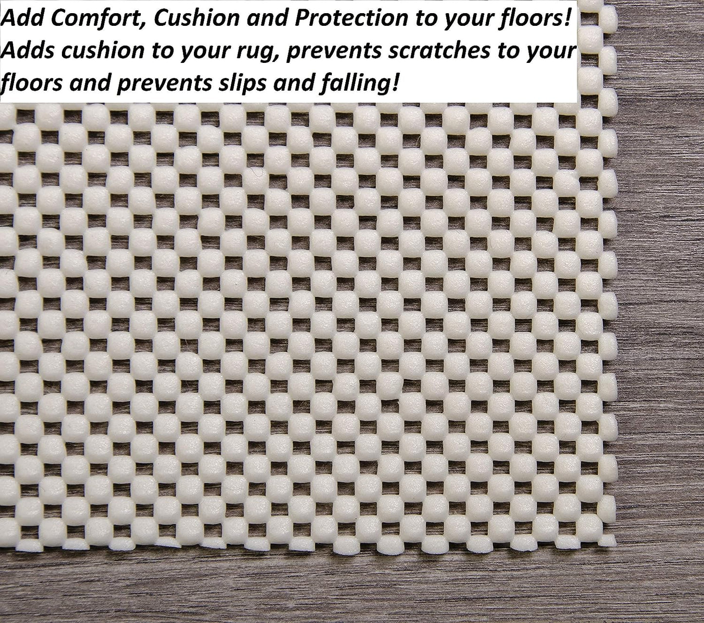 8' x 11' Extra Thick Non-Slip Rug Pad - Provides Grip, Comfort, Cushion, and Protection for Rugs and Mattresses on Hard Surfaces - Rug Underpad
