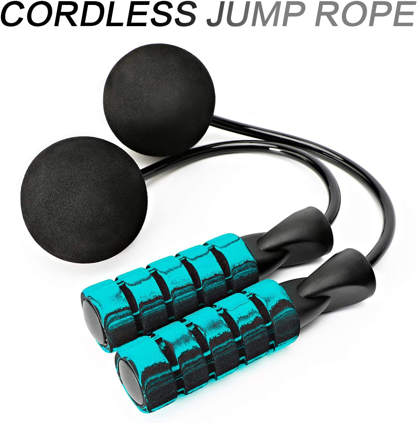 Training Ropeless Jump Rope: Adjustable and Weighted for Fitness. Suitable for Men, Women, and Kids.