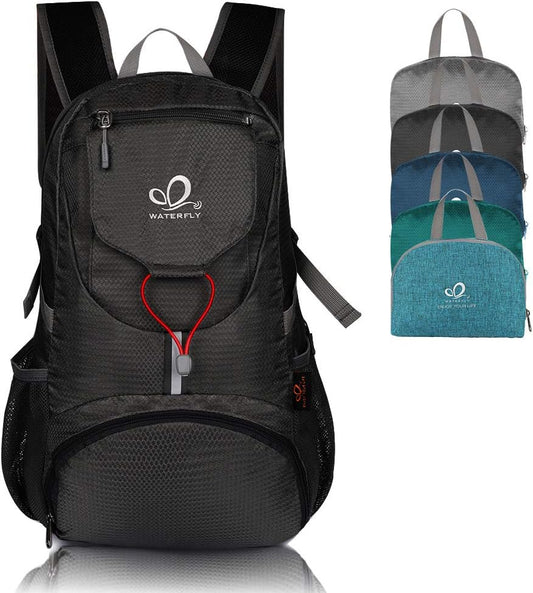 Hiking Backpack Lightweight Packable Hiking Daypack for Outdoor Traveling Cycling Camping (Black)