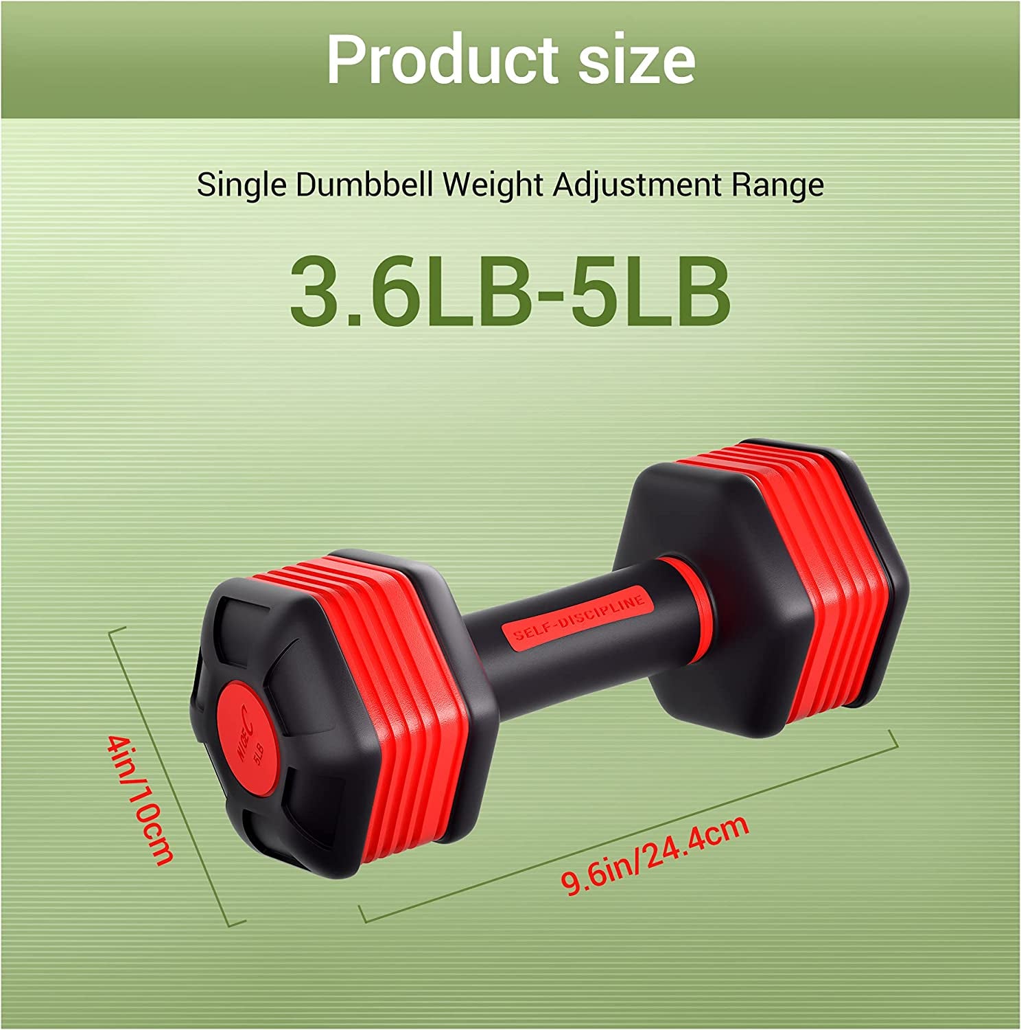 Adjustable Dumbbell Set - 5-in-1 Weight Options, Non-Slip Neoprene Handles, Ideal for Home, Gym, Office.