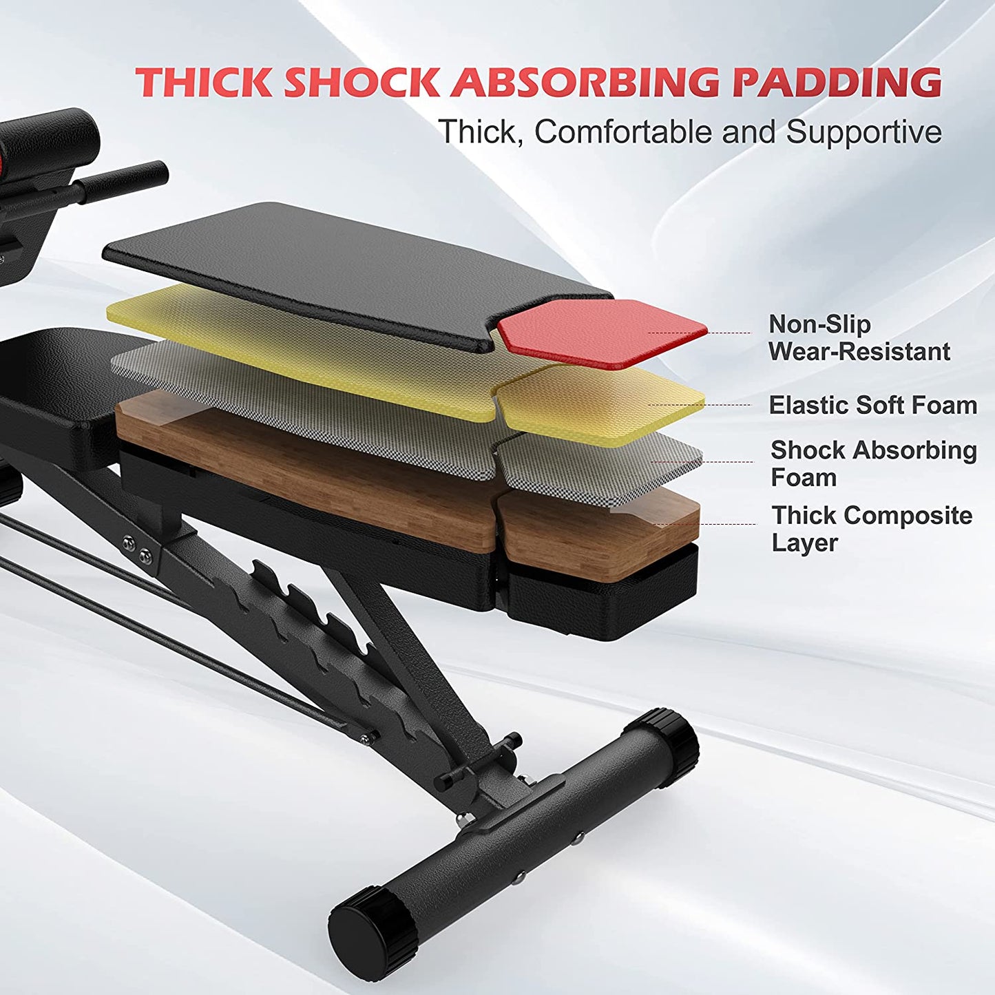 Weight Bench for Comprehensive Full-Body Workout - Hyper Back Extension, Roman Chair, Adjustable Ab Sit-Up Bench, Incline Decline Bench, and Flat Bench