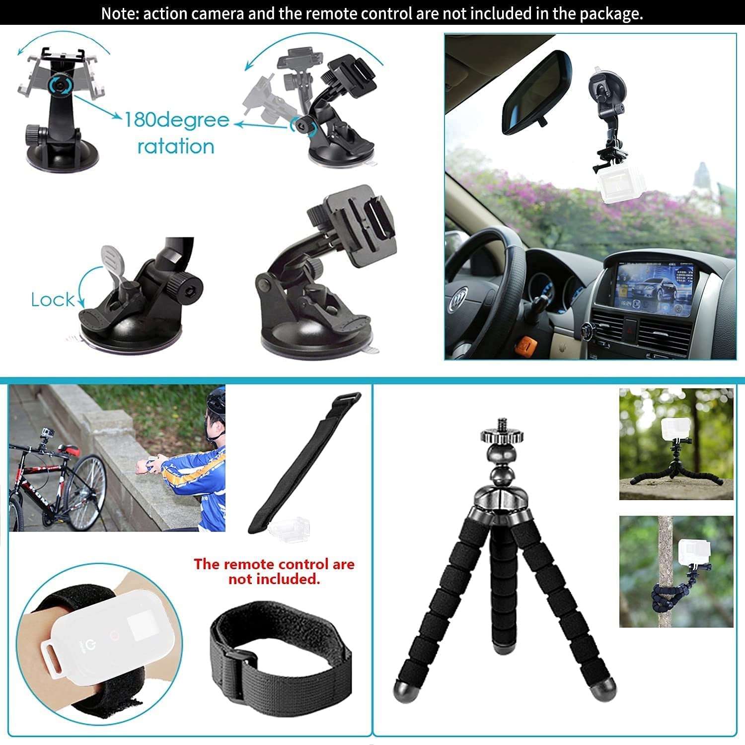 50-in-1 Action Camera Accessory Kit: Compatible with GoPro Hero 11, 10, 9, 8, 7, 6, 5, 4, GoPro Max, GoPro Fusion, Insta360, DJI Osmo Action, Action 2, AKASO, and more.