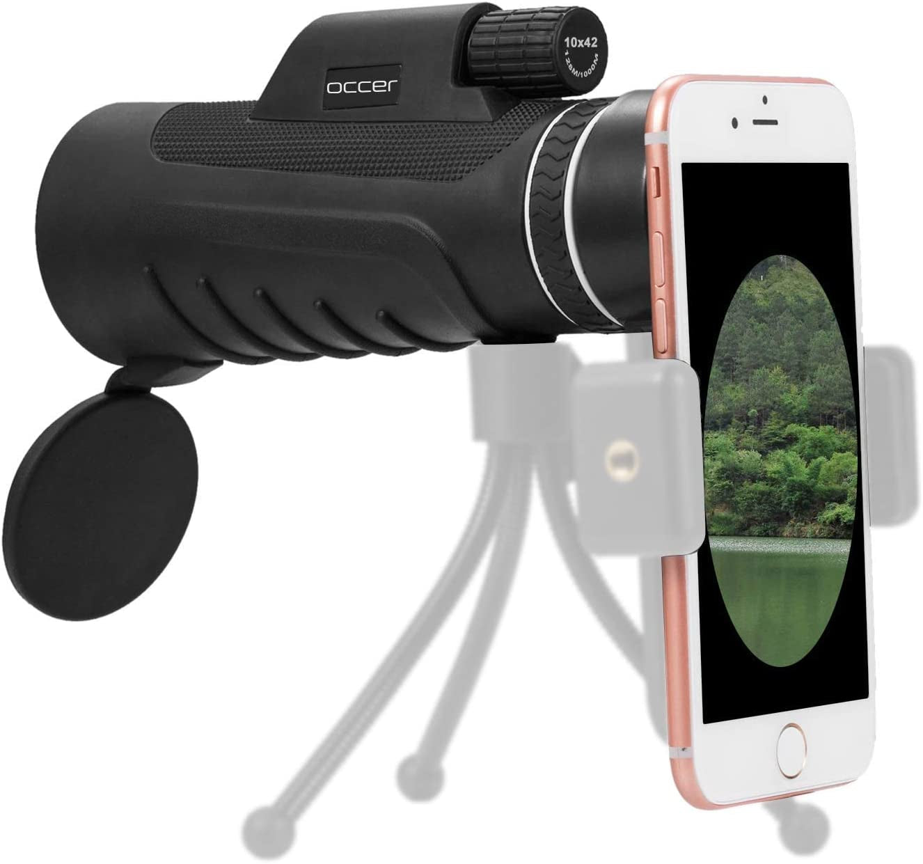 10X42 High-Power Monocular Telescope with HD Dual Focus, Waterproof Compact Monocular Featuring BAK4 Multi-Coated Zoom Lens, Ideal for Hunting, Bird Watching, Camping, and Outdoor Sports