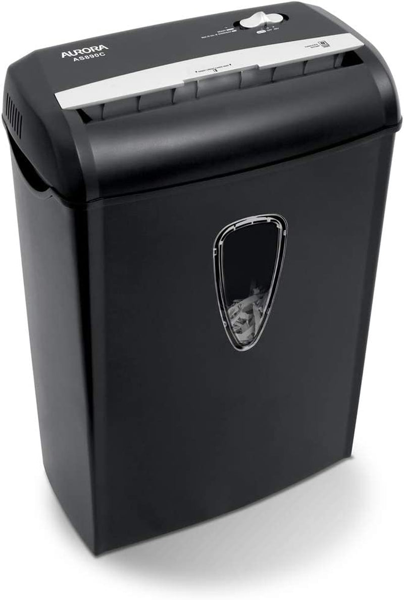 8-Sheet Cross-Cut Shredder with Basket for Paper and Credit Cards