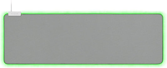 Mercury White Extended Chroma Gaming Mousepad: Customizable Chroma RGB Lighting - Soft Cloth Material - Enhanced Control and Speed - Non-Slip Rubber Base