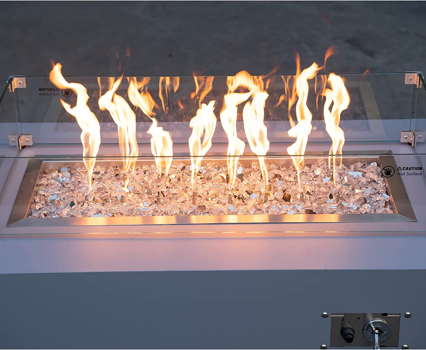 10-Pound Platinum Reflective Fire Glass - 1/2 inch Tempered Glass for Fireplace and Fire Pit