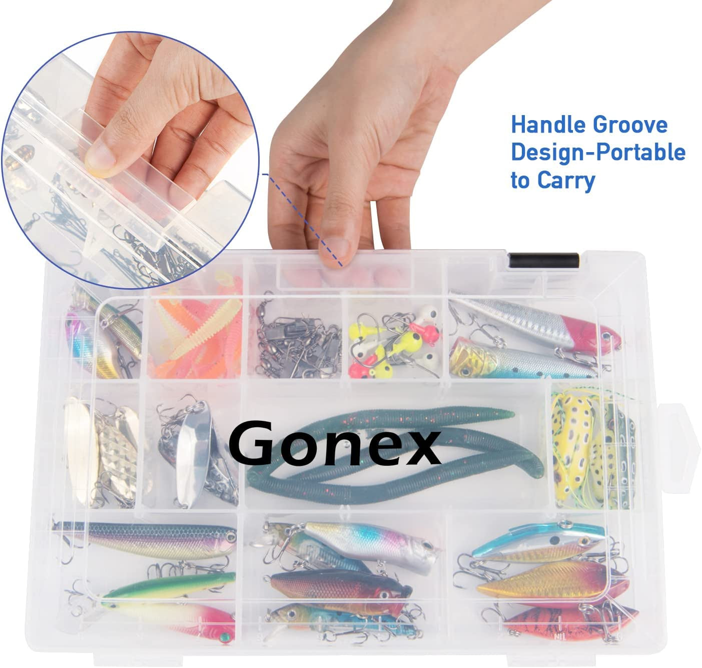 Transparent Fishing Tackle Boxes with Adjustable Dividers - 3600/3700 Tackle Trays for Efficient Fish Tackle Storage - Plastic Box Organizer - Available in 3 or 4 Packs