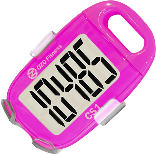 Easy Pedometer: Step Counter with Large Display, Clip-on, and Lanyard