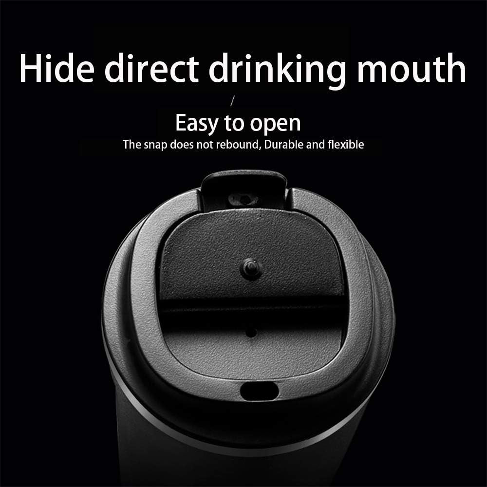 Insulated Coffee Travel Mug: Fashionable Stainless Steel Coffee Cup with Leak-Proof Lid, 13 oz Capacity, in Black Color