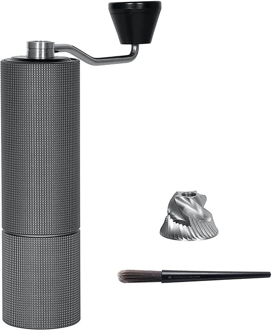 Chestnut Manual Coffee Grinder - Burr Coffee Grinder - Capacity: 30g - Equipped with CNC Stainless Steel Conical Burr - Color: Black.