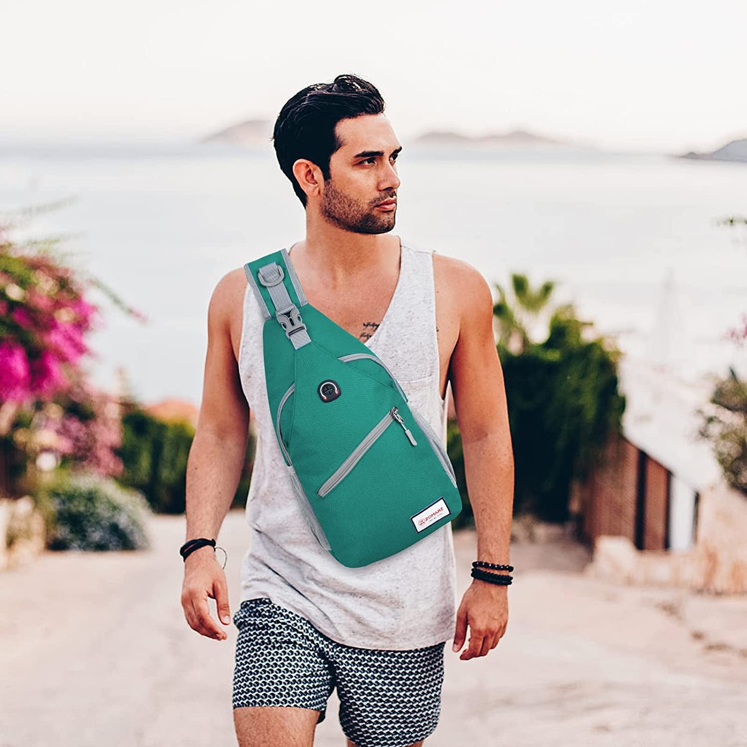 Crossbody Sling Bag - Shoulder Chest Bag for Women and Men - Ideal for Travel, Hiking, and Daypack Use