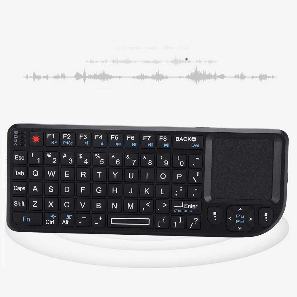 2.4GHz Wireless Touchpad Keyboard - Super Thin and Lightweight Design - Rechargeable and Ultra Mini - Backlit Keyboard with Plug and Play Functionality - Suitable for HTPC, PS3, PS4, and more.