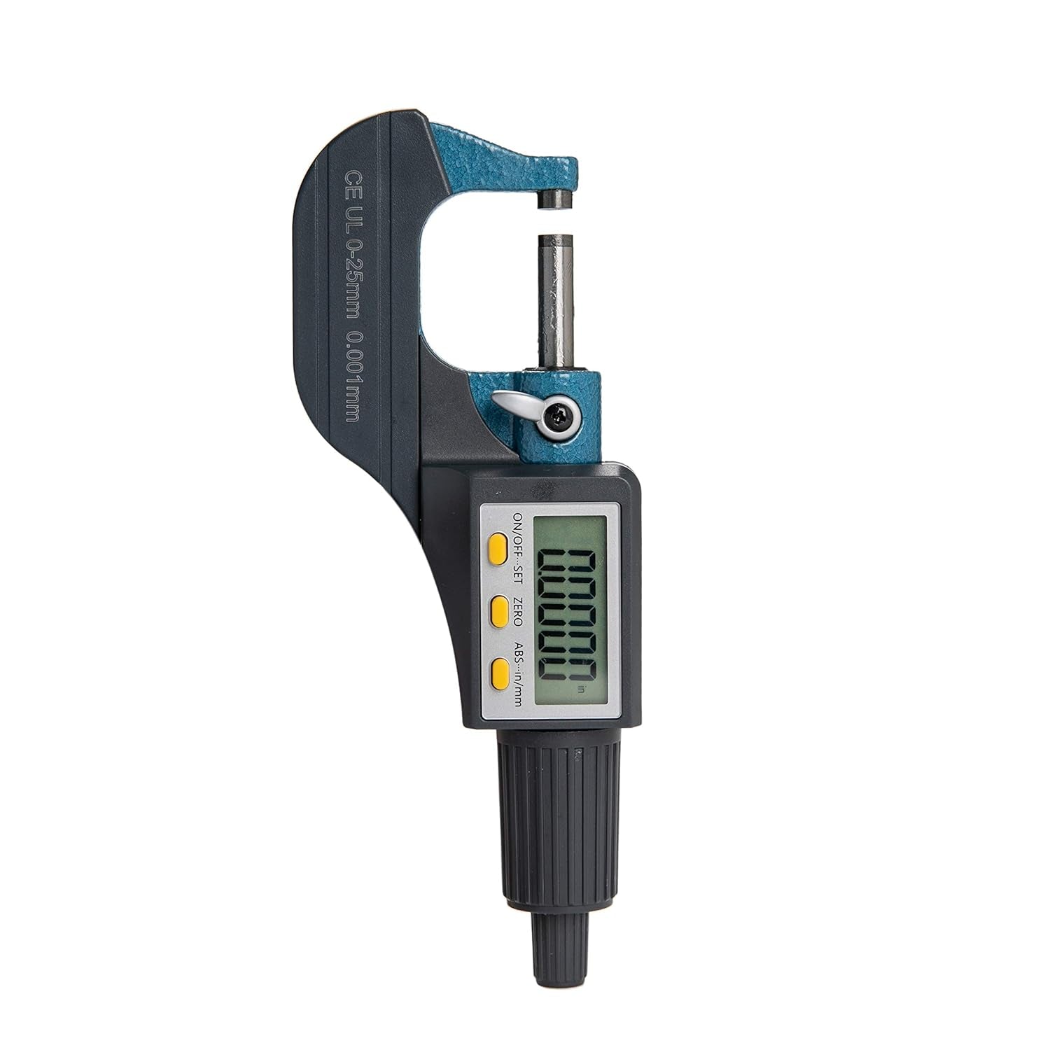  Digital Electronic Micrometer with Extra Battery - 0-1" / 0-25mm Gauge - 0.00004" / 0.001mm Thickness Measuring Tool (Inch/Metric)