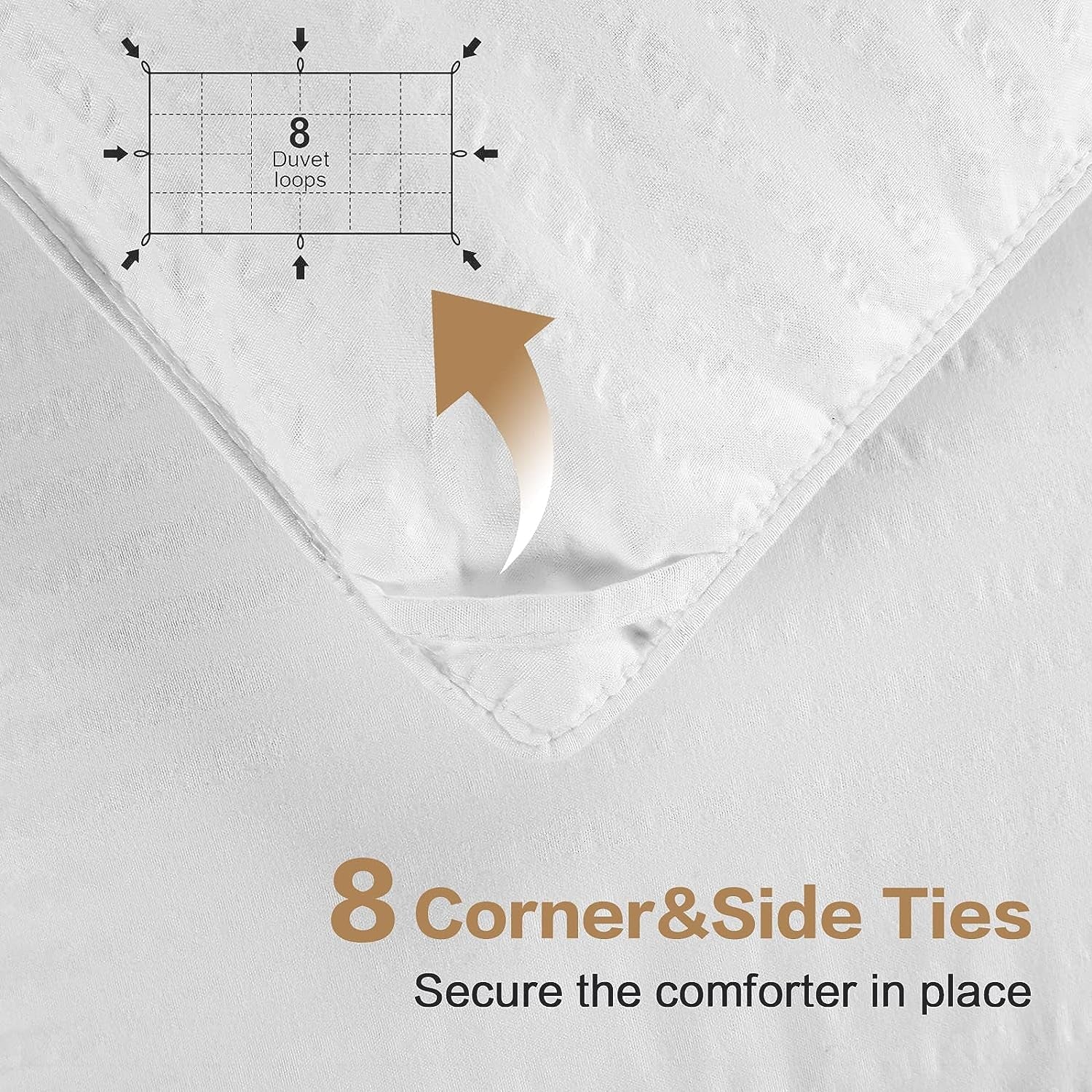 Queen Size Cooling Comforter - Soft Quilted All-Season Down Alternative Comforter Duvet Insert with Corner Tabs. Offers Warmth in Winter and Comfort in Summer. Size: 88"x88" in White.