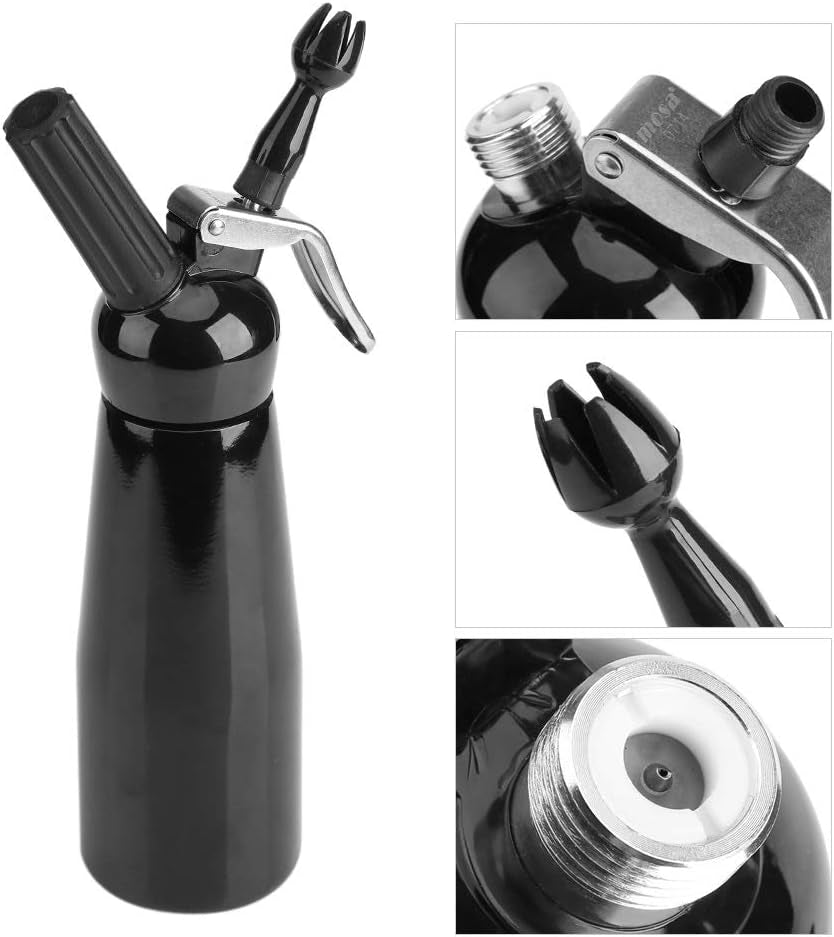 Professional Whipped Cream Dispenser: Whipping Siphon Whip Foam Maker for Delicious Homemade Whipped Creams, Sauces, Desserts, and Infused Liquors, with a 500mL capacity.