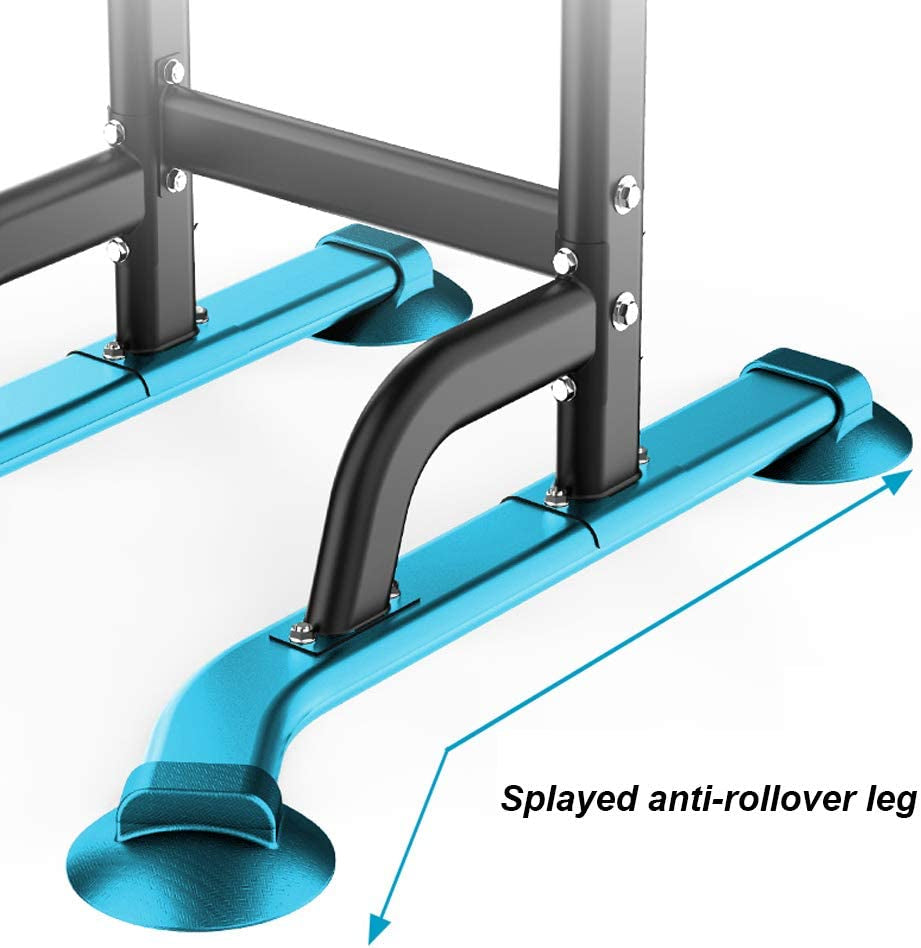Adjustable Height Workout Pull Up & Dip Station - Multi-Function Home Gym Strength Training Fitness Equipment