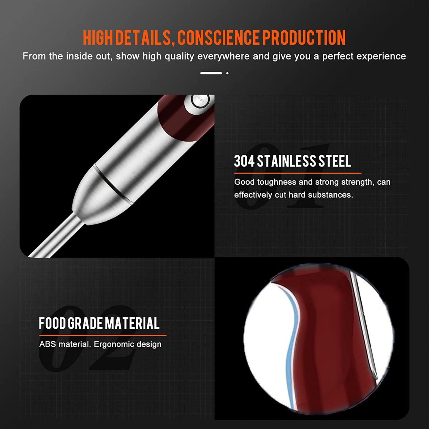 Handheld Blender - Red