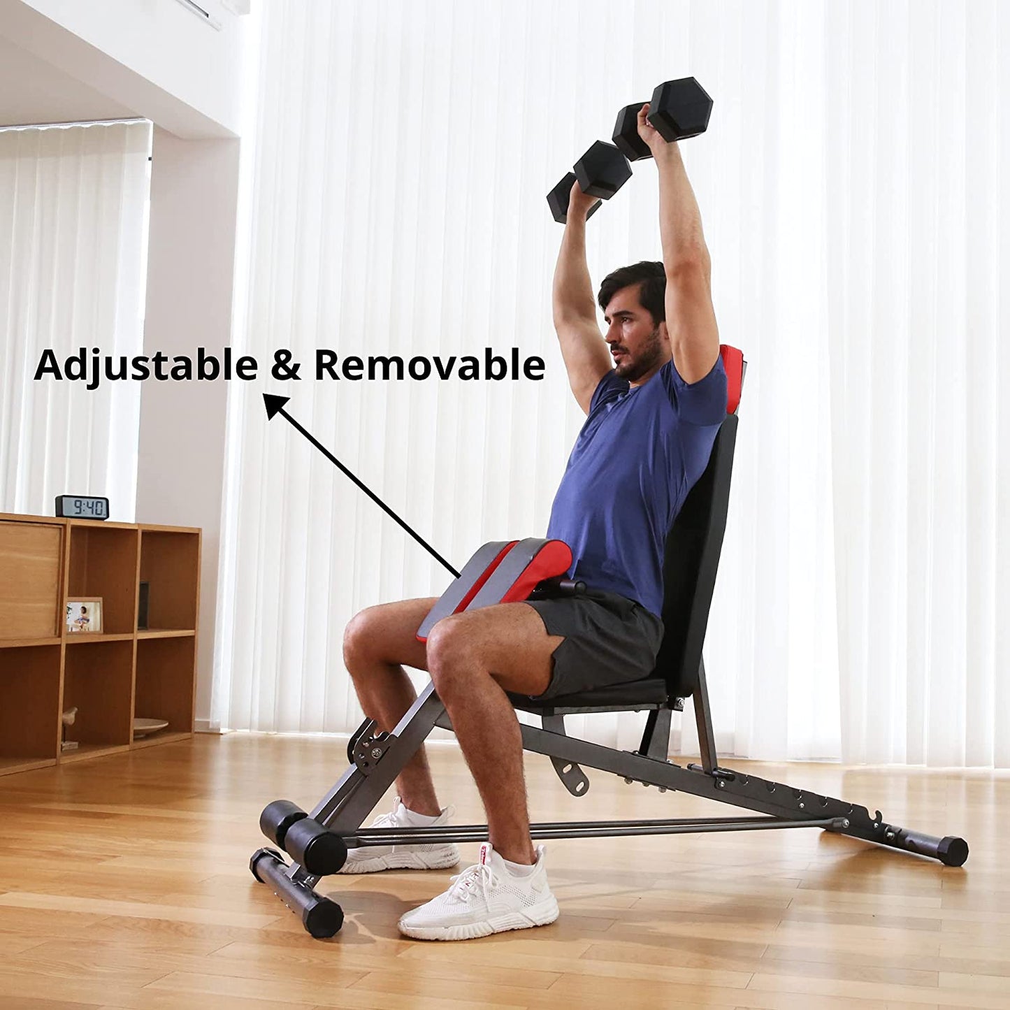 Weight Bench for Comprehensive Full-Body Workout - Hyper Back Extension, Roman Chair, Adjustable Ab Sit-Up Bench, Incline Decline Bench, and Flat Bench
