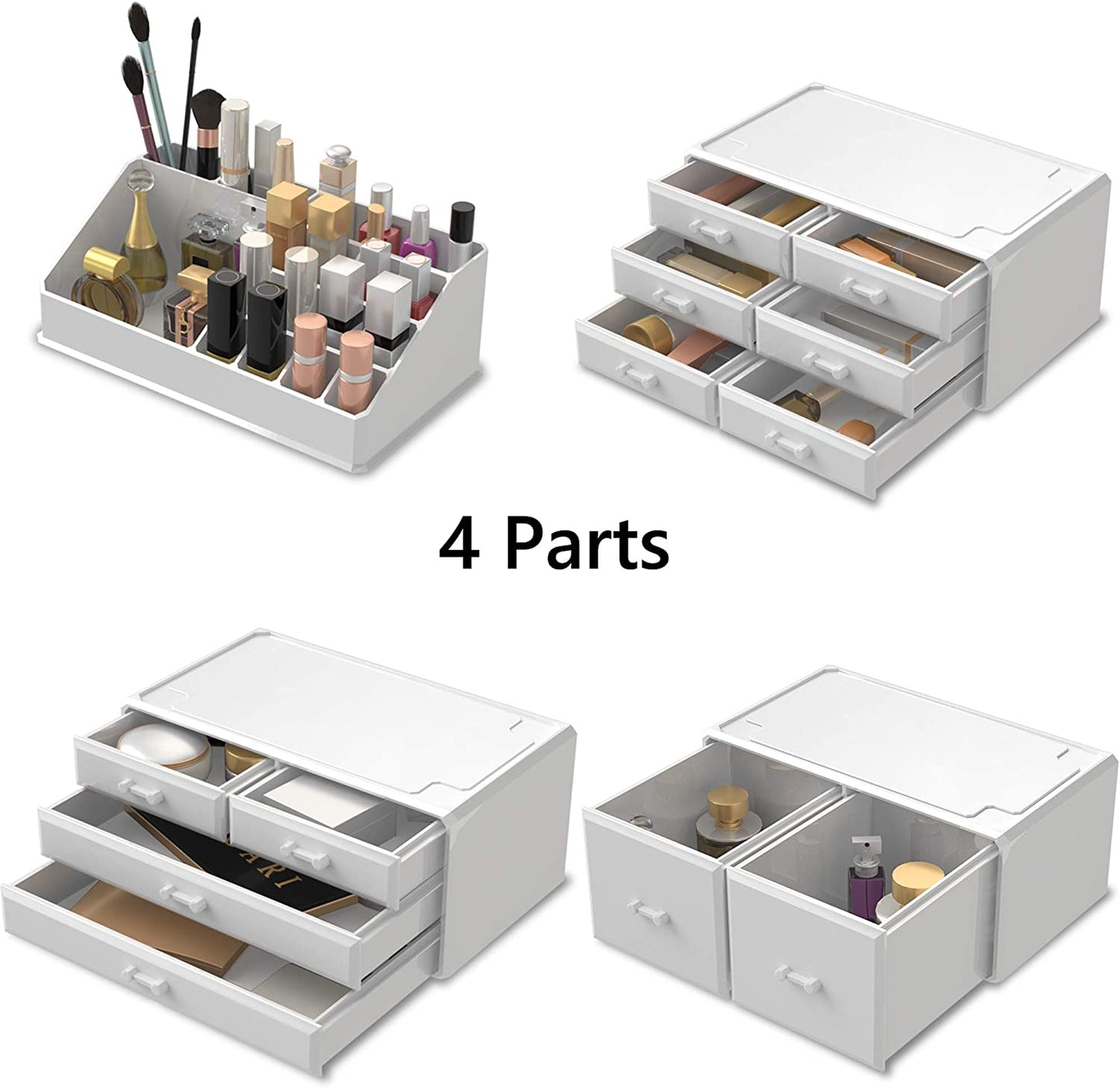 12 Drawer Makeup Cosmetic Organizer Storage Drawers Display Boxes Case 