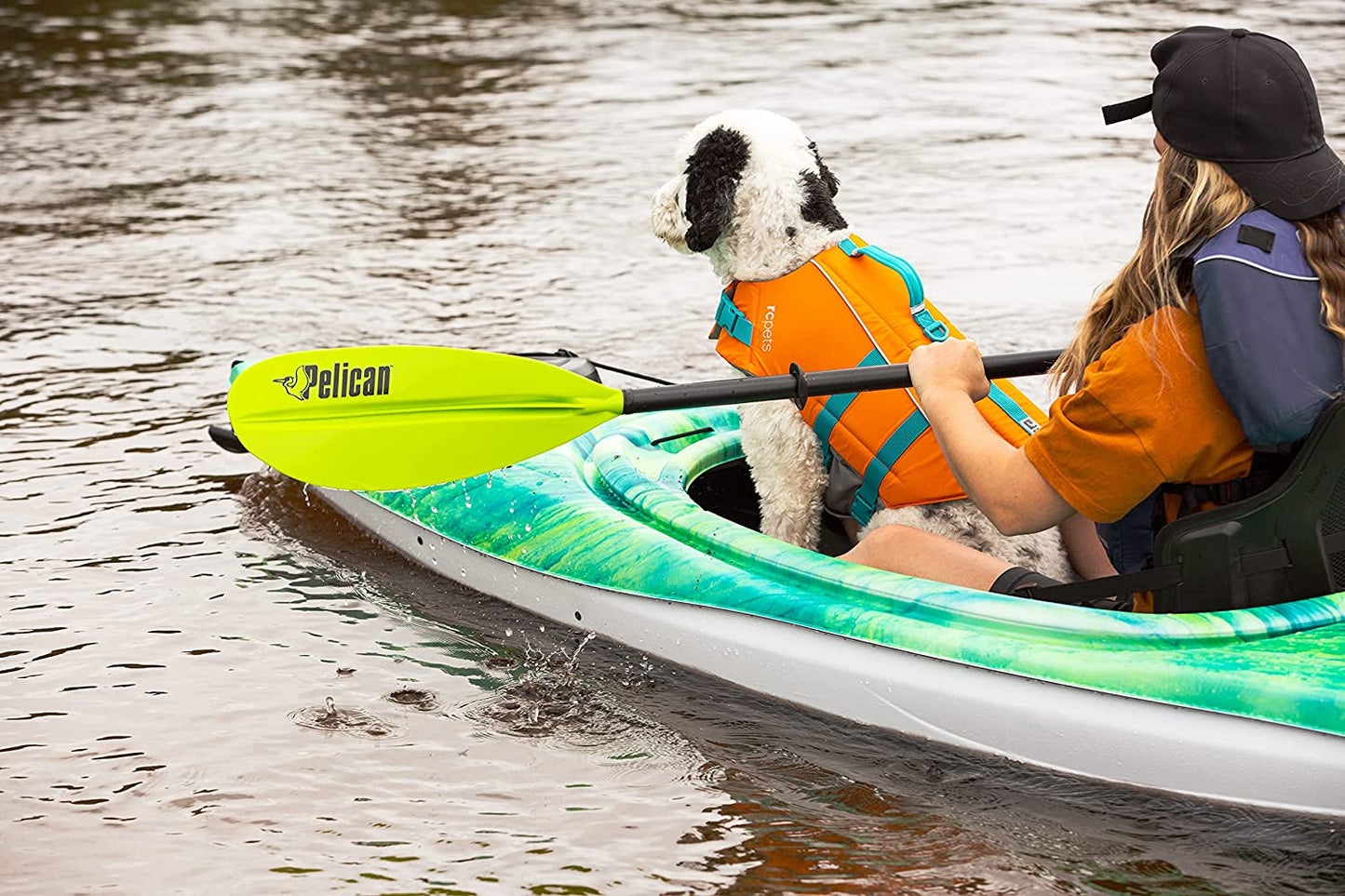 Aluminum Kayak Paddles 87-Inch / 220cm - Tough & Lightweight Black, Lime and Orange
