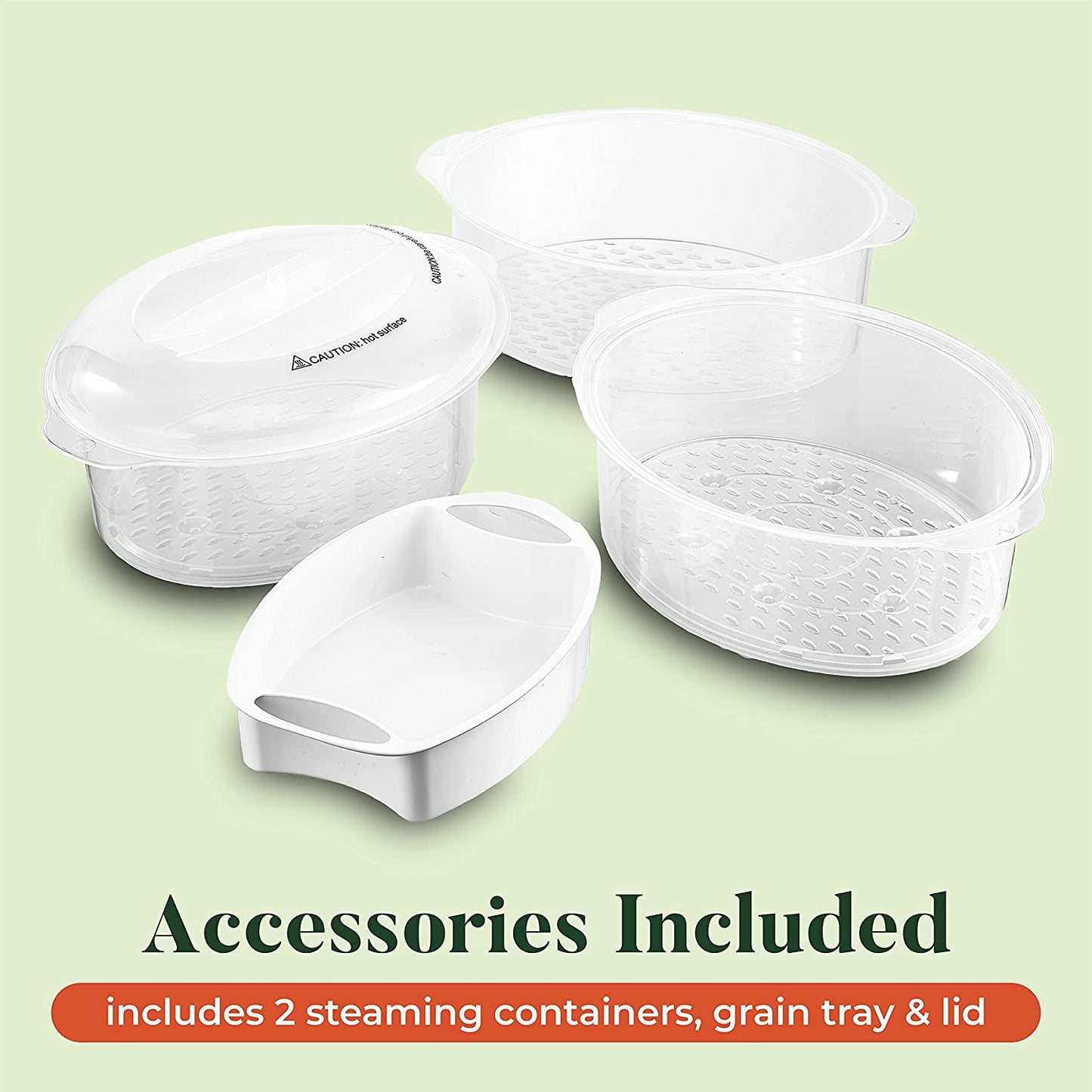 Triple Tier Digital Food Steamer - 9.5 QT Capacity, Healthy and Fast Simultaneous Cooking, Stackable Baskets for Vegetables or Meats, Includes Rice/Grains Tray, Auto Shutoff, and Boil Dry Protection. Made of Stainless Steel.