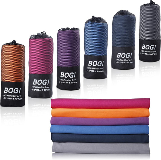 Quick Dry Grey Microfiber Travel Sports Towel - Soft and Lightweight Microfiber Camping Towel with Absorbent Properties, Ideal for Camping, Gym, Yoga, Swimming, and Backpacking; Available in XL Size: 72''x32'' + 16''x16'' in Grey Color.