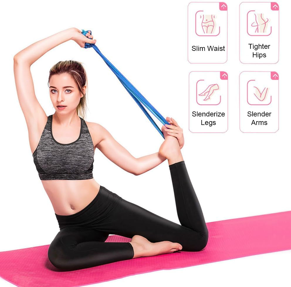 Set of 5 Resistance Bands - Versatile Exercise Bands for Strength Training, Yoga, Pilates, and Physical Therapy; Different Strengths to Suit Various Fitness Levels, Elastic Bands for Effective Workouts and Stretching.