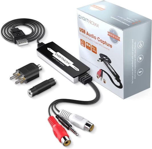 USB Audio Capture Card: Convert Vinyl Cassette Tapes to Digital MP3