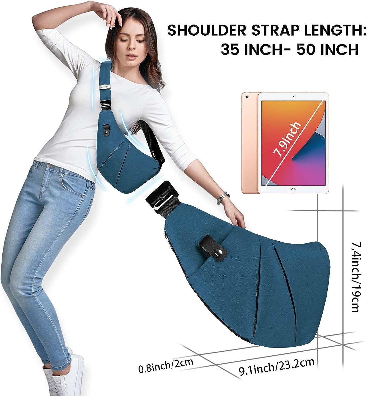 Small Water-Resistant Sling Bag for Women and Men - Crossbody Mini Backpack designed for Travel, Features Anti-Theft Design for Secure Use.
