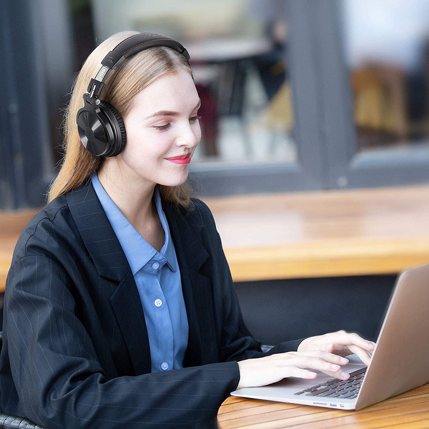Studio Wireless (Y80B)  Bluetooth Over Ear Headphones - Foldable Headset with 110 Hrs Wireless/Wired Stereo Bluetooth, Deep Bass, and 50mm Neodymium Drivers for PC/Phone.