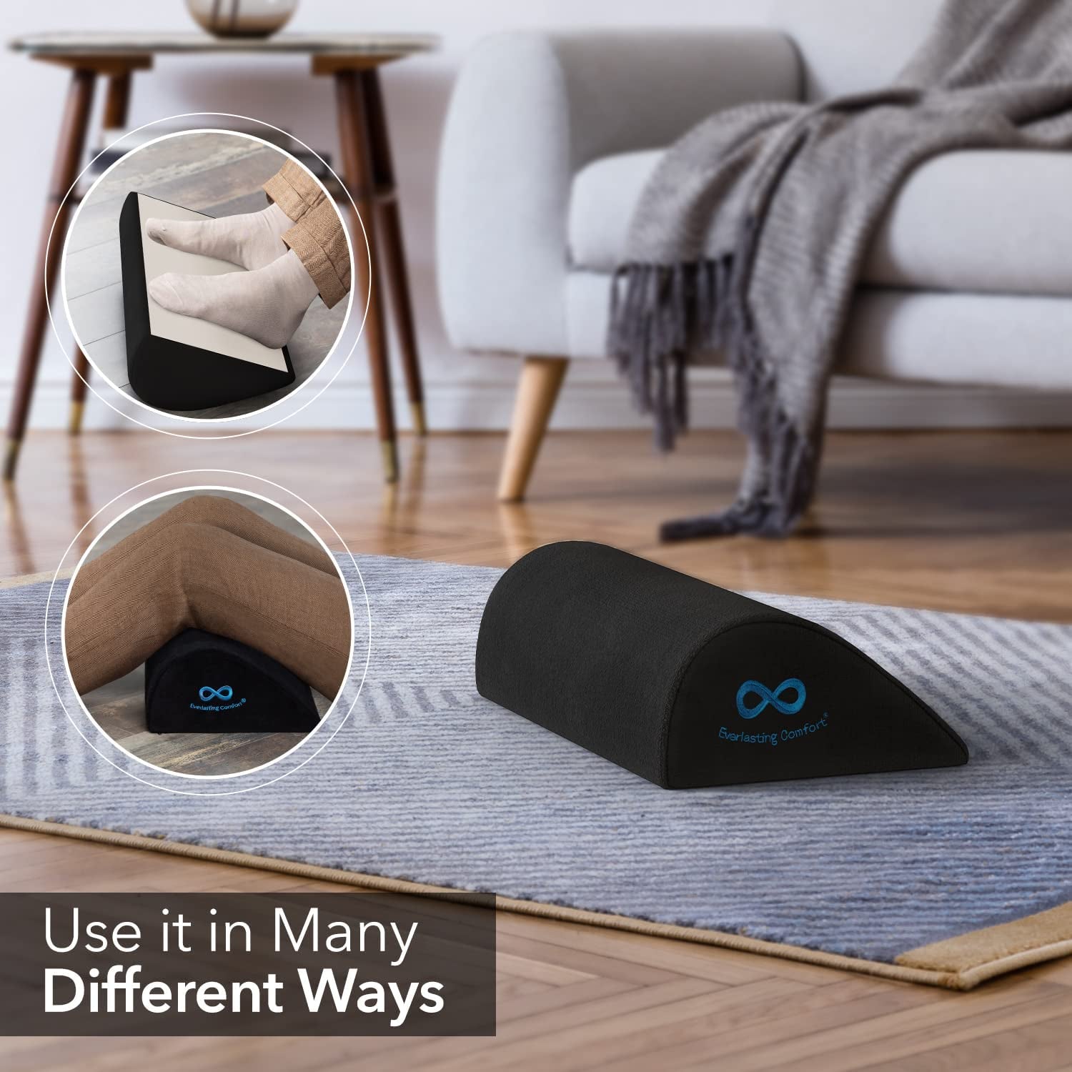 Under Desk Foot Rest with Premium Comfortfoam™ - All-Day Support, Pain Relief - Ideal for Home Office, Gaming, and Workstations