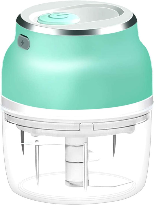 Electric Mini Garlic Cutter Masher, USB Charging Food Chopper, Garlic Mincer, Portable Vegetable Fruit Chopper Grinder Food Processor - 150ml