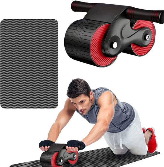 New Springback Abdominal Wheel - An Automatic Rebound Abdominal Wheel designed for domestic use. It's a core strength training fitness equipment ideal for abs workouts and comes in a vibrant red