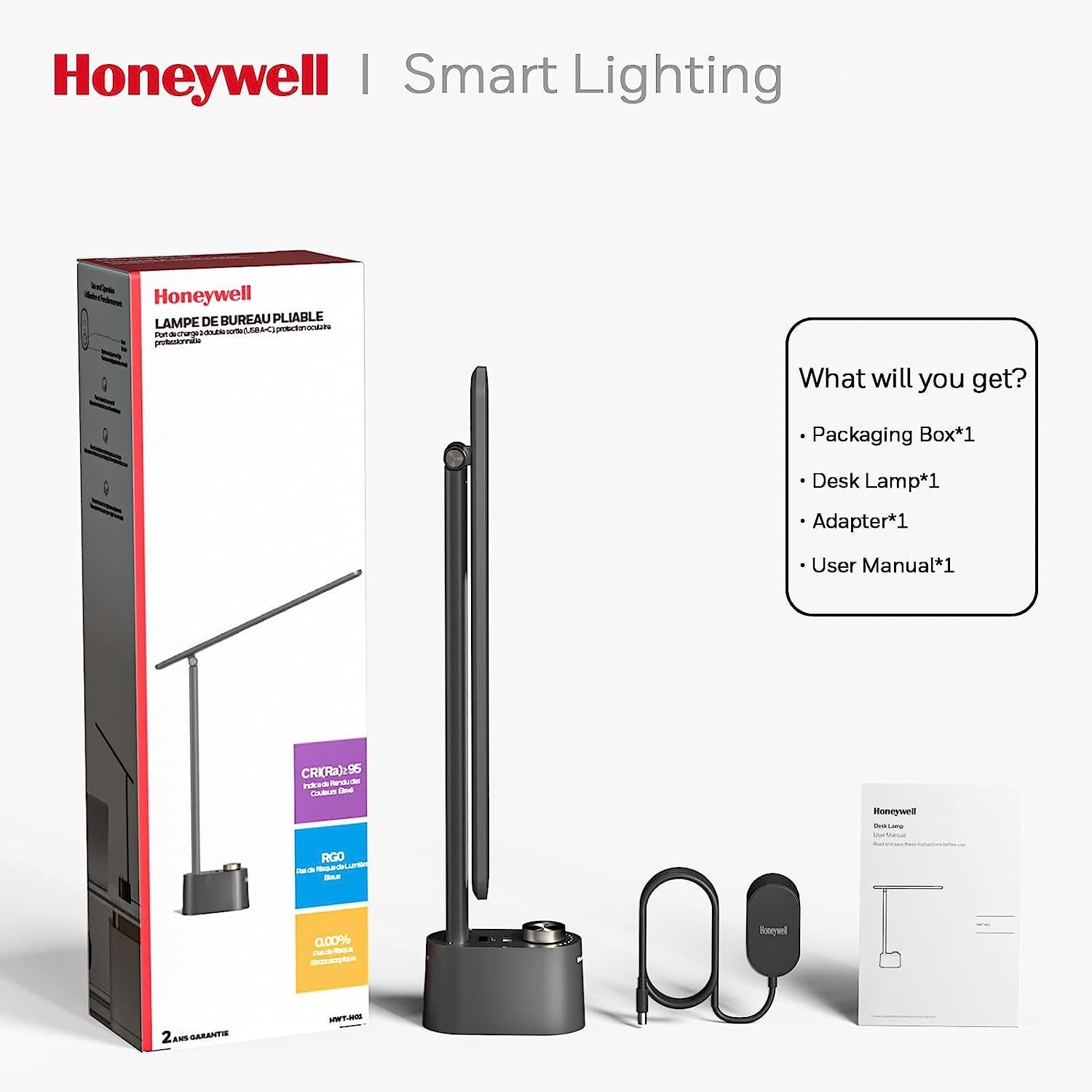 Dimmable LED Desk Lamp with USB A+C Dual Charging Port and Eye-Caring Foldable Design - 3 Color Modes for Home Office Bedroom Reading Study Work (Black)