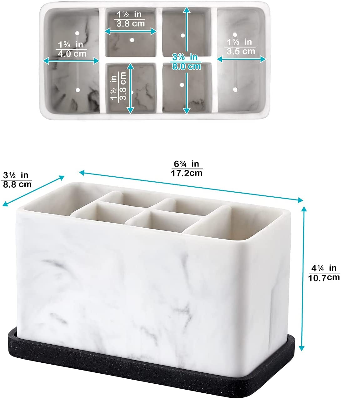 Toothbrush Holder, Bathroom Storage Organizer Caddy for Electric Toothbrush, Toothpaste and Makeup Brush, Bathroom Organizers countertop, Porte brosse a dent
