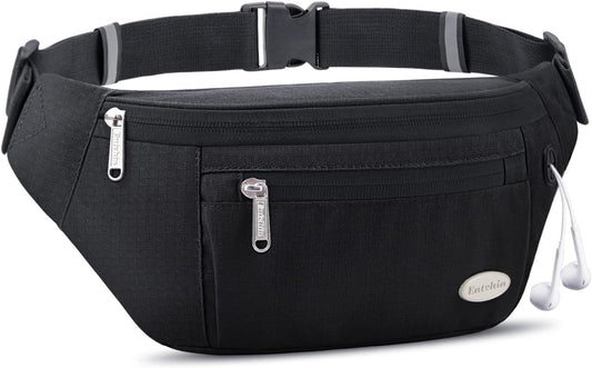 Multi-Pocket Fanny Pack - Stylish Waist Pack for Women and Men - Perfect for Hiking, Running, Travel, and Cycling.