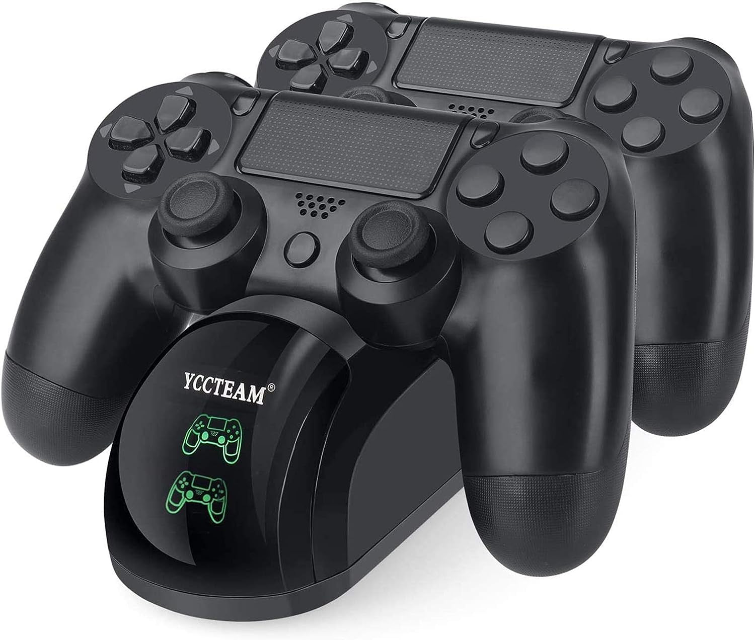 PS4 Controller Charger - Fast Charging Docking Station Stand for Sony PS4, PS4 Slim, and PS4 Pro Wireless Controllers - Equipped with LED Indicator and Built-in IC Protection Chip.