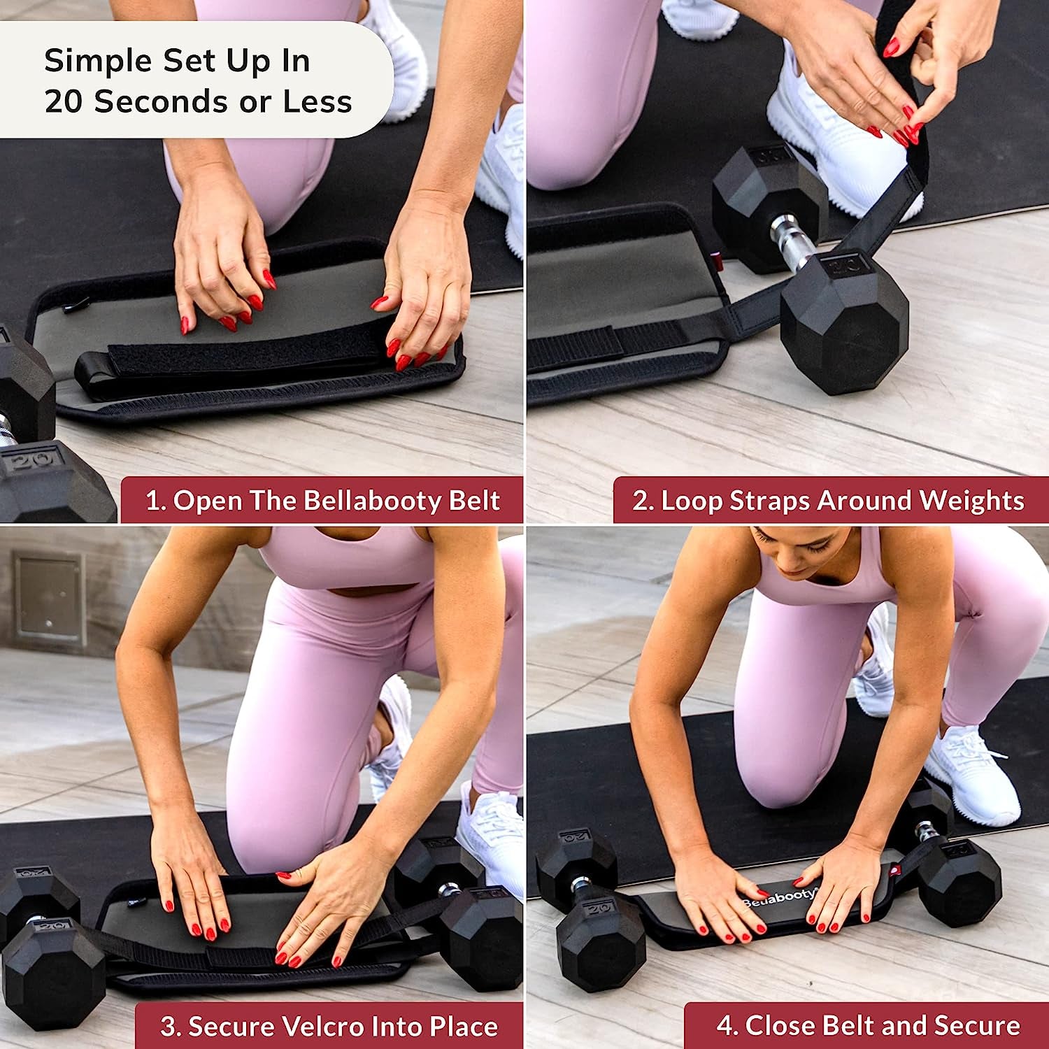 Hip Thrust Belt with Slip-Resistant Padding for Gym, Home, and On-the-Go Workouts, Compatible with Dumbbells, Kettlebells, or Plates"