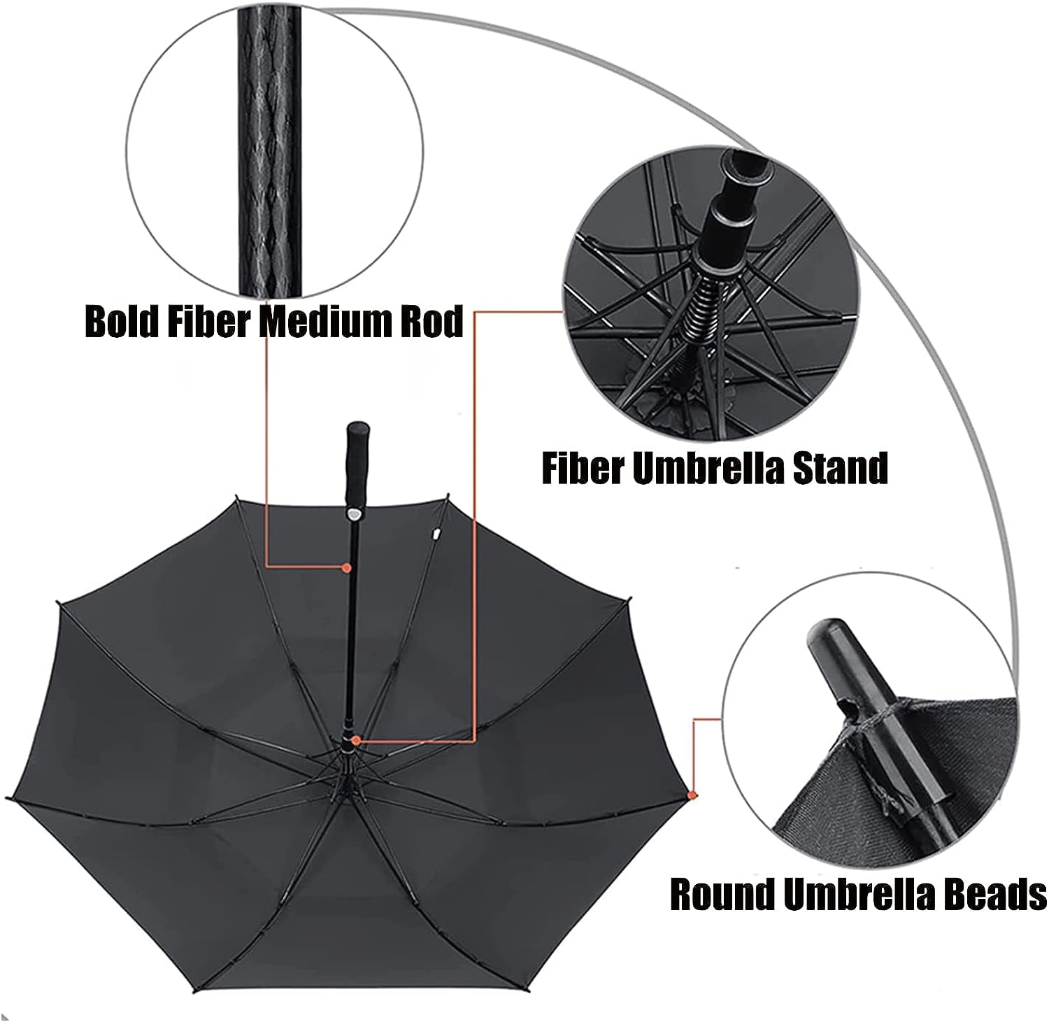 Extra Large Windproof Golf Umbrella - 62/68 Inch Diameter - Automatic Open with Double Canopy Vented Design - Designed to Withstand Rain and Wind - Ideal for Adults seeking Oversized Protection.