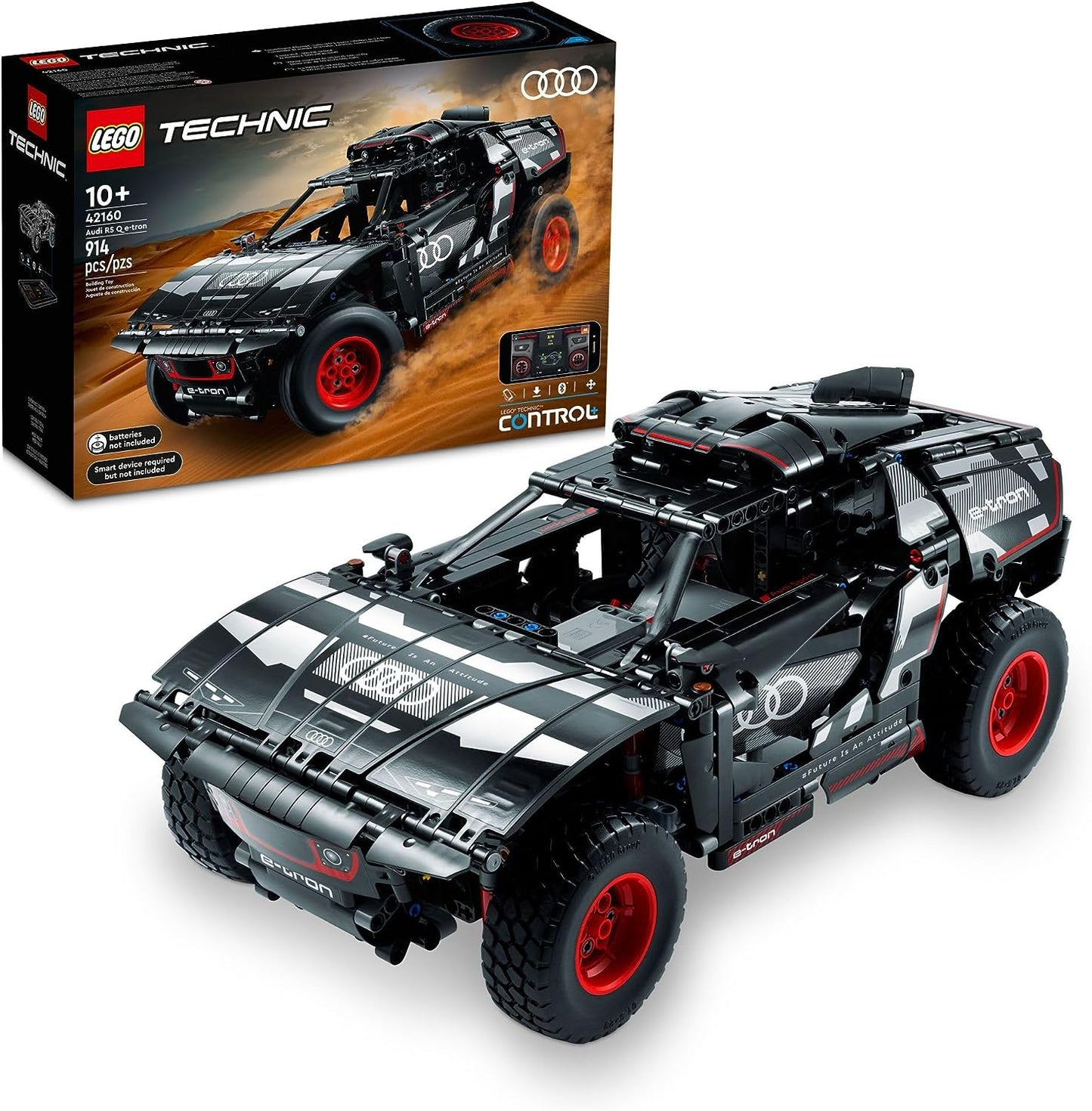 Technic Audi RS Q e-tron 42160 Advanced Building Kit for Children Ages 10 and Above - Remote Controlled Car Toy with App-Controlled Steering - Ideal Gift for Young Engineering Enthusiasts