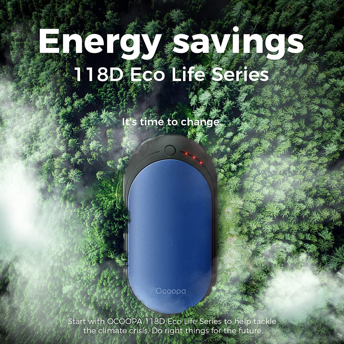 Rechargeable Hand Warmers - 5200mAh, Single/Double Side Heating, Energy Saving, Electric Reusable Portable USB Heater - Ideal Tech Gift for Outdoors, Hunting, Golf, Camping, and Heat Therapy (1 Pack)