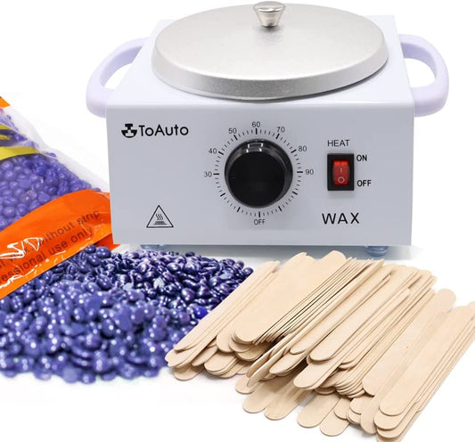 Professional Wax Warmer Kit with 300g Wax Beans, Wax Melting Heater Home Hair Removal Wax Pot 
