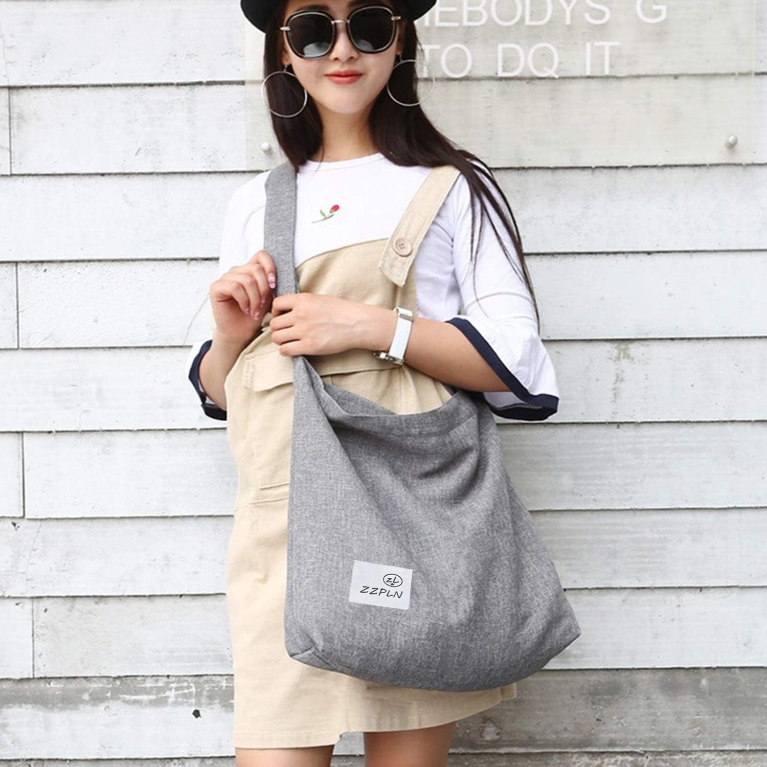 Women's Canvas Crossbody Bag Casual Hobo Bag Shoulder Bag 