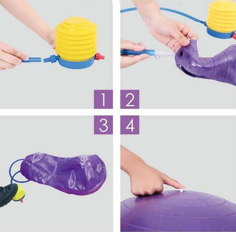 Anti-Burst Peanut Ball for Stability - Sized at 45x90cm, Ideal for Physical Therapy, Fitness, Exercise, and Birthing. Includes Resistance Bands and an Air Pump.