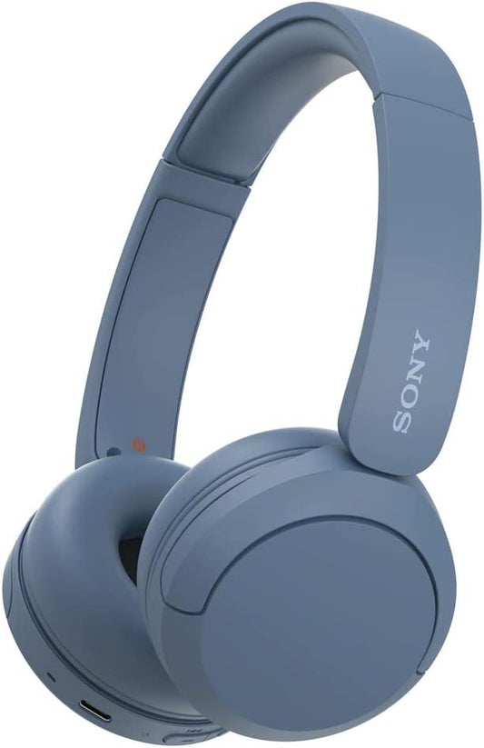 Blue WH-CH520 Wireless Bluetooth On-Ear Headphones with Microphones