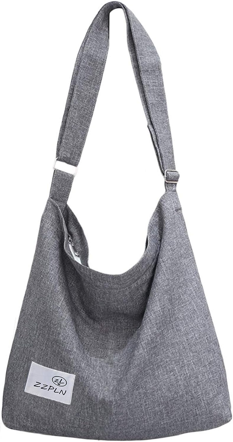 Women's Canvas Crossbody Bag Casual Hobo Bag Shoulder Bag 