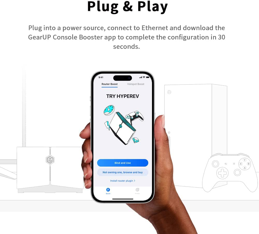 Gaming Booster Compatible With Ps5/Ps4/Xbox Series X|S/Xbox One/Nintendo Switch/Steam Deck/Oculus Quest 2/Pico 4 Pro/Pico Neo3