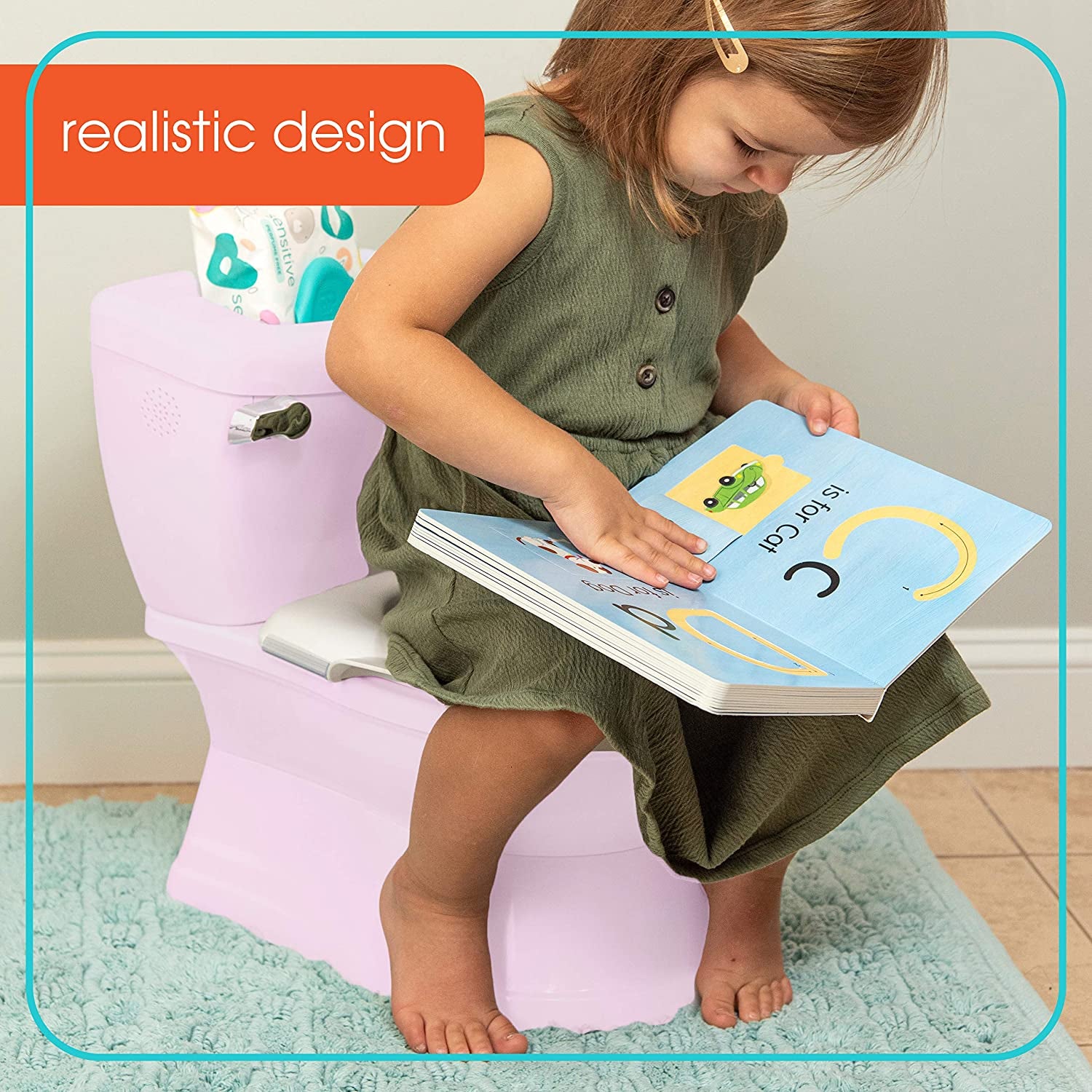 Infant Potty with Transition Ring & Storage - Pink