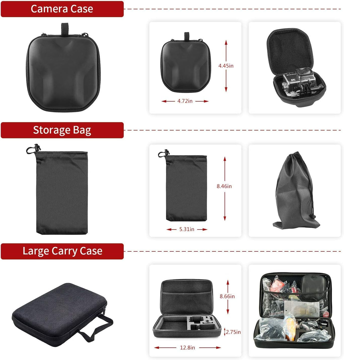 65-in-1 Action Camera Accessories Kit for GoPro Hero and Compatible Brands - Essential Bundle Set for Enhanced Filming Experience
