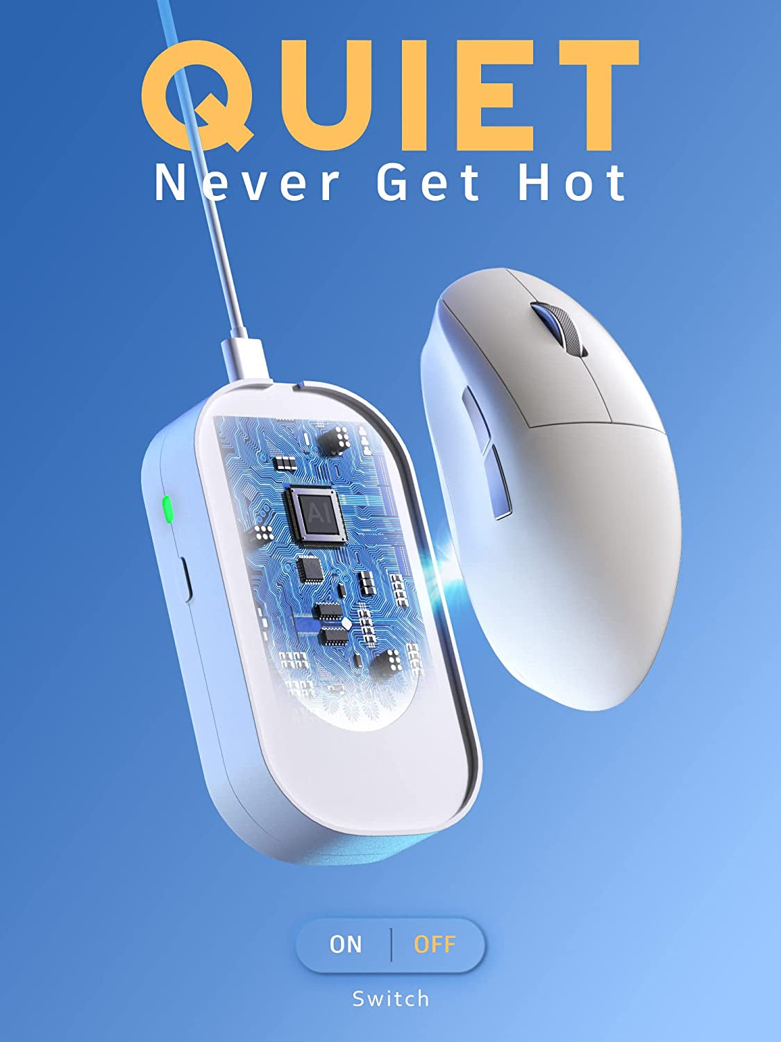 Undetectable Mouse Jiggler: An Automatic Mouse Mover Device for Awakening Computer Laptops. It Requires No Software or Drivers and Features an On/Off Switch Mouse Shaker - A Must-Have for Work from Home Setup.